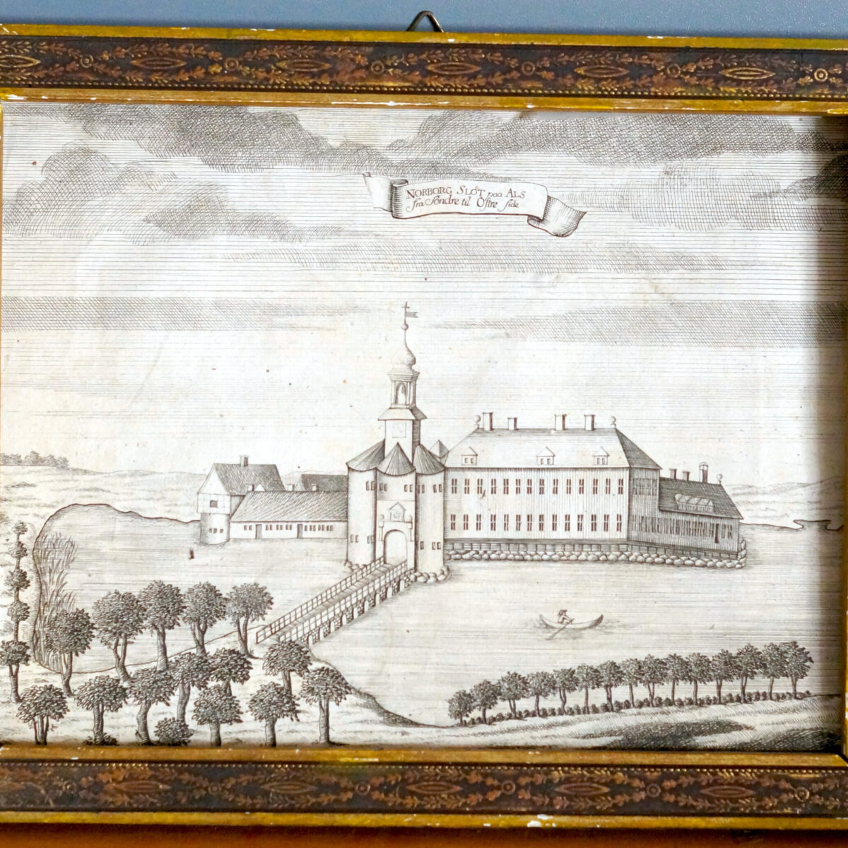 Kobberstik fra 1700-tallet af Nordborg slot.