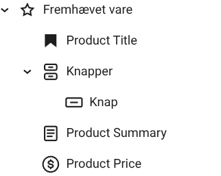 Lag: blokken "Fremhævet vare"